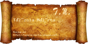Tézsla Márta névjegykártya